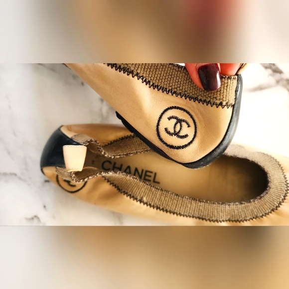 Chanel Ballet Flats Sz 10 - Picture 2 of 9